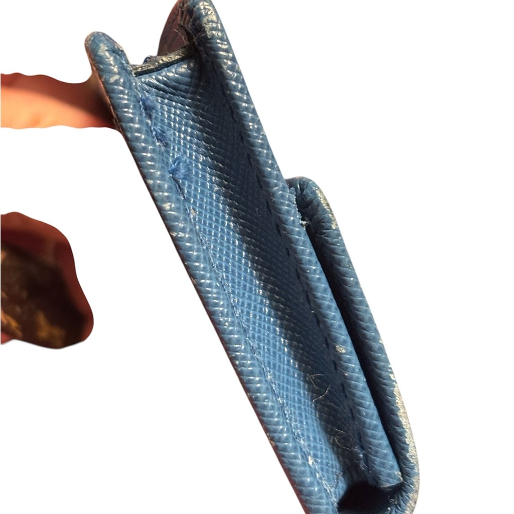 Prada Blue Leather Card Holder - Picture 11 of 11